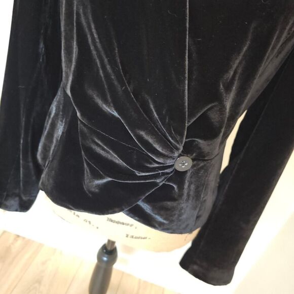 Calvin Klein Women's Velvet One-Button Jacket Size 6 - Picture 2 of 8
